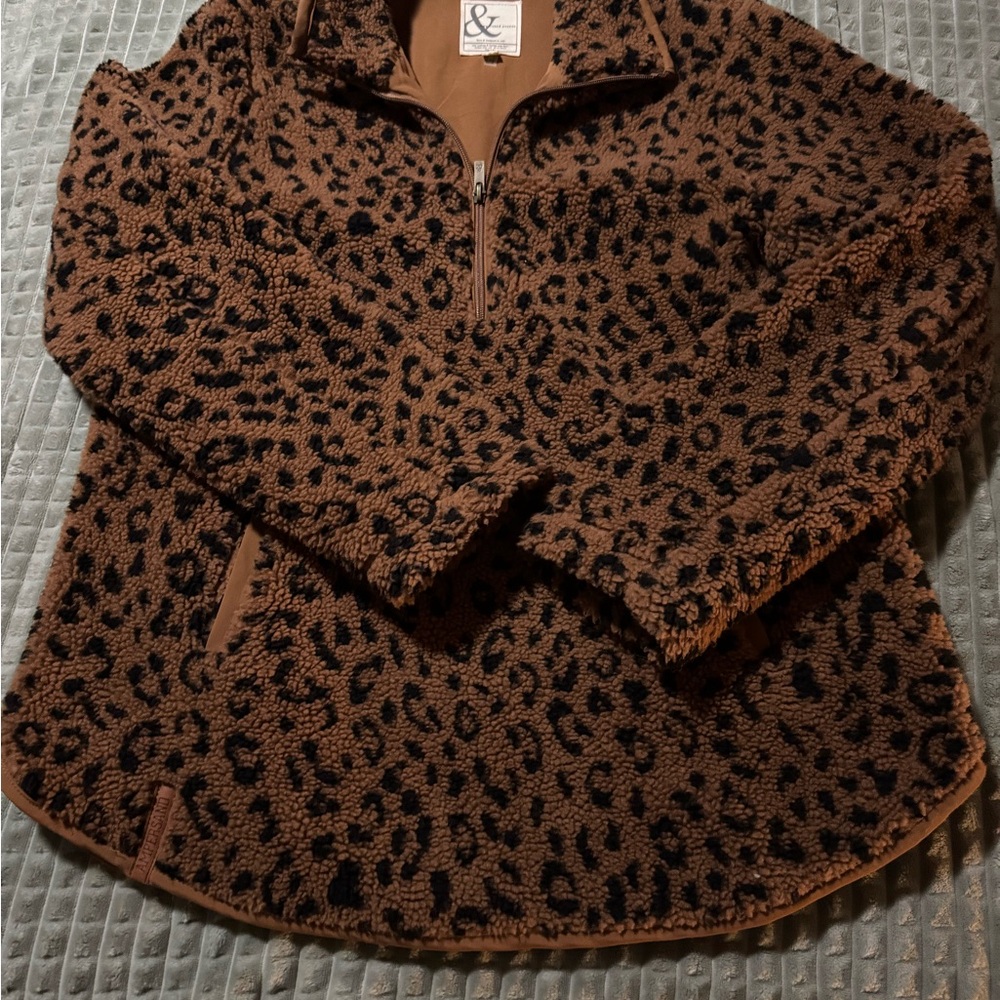 Ampersand Brown Fleece Pullover